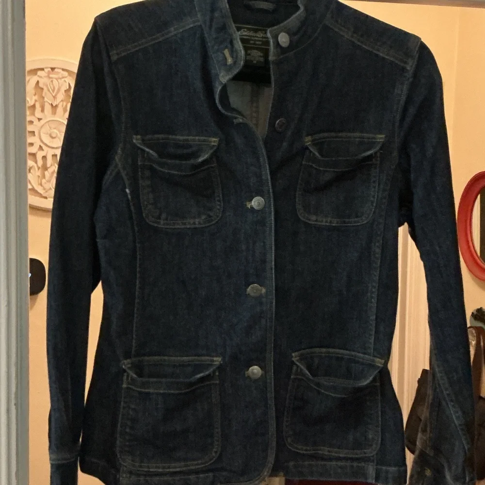 Eddie Bauer Dark Blue Denim Jacket - Picture 5 of 6